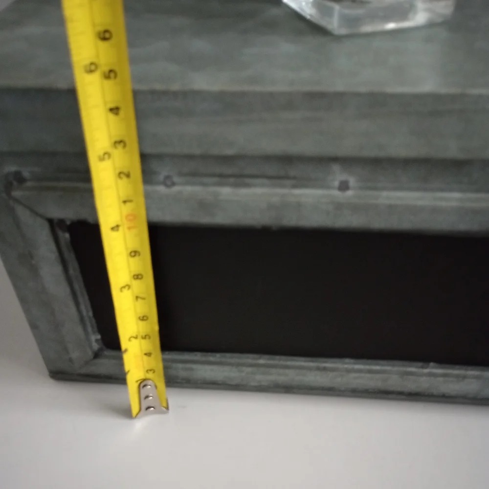 Decorative box galvanized laminate lightweight handles  removable lid new